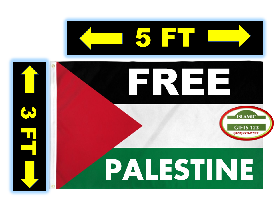 FREE PALESTINE Palestine Flag 3x5Ft BIG Jerusalem Free GAZA Ramadan Islamic Gift