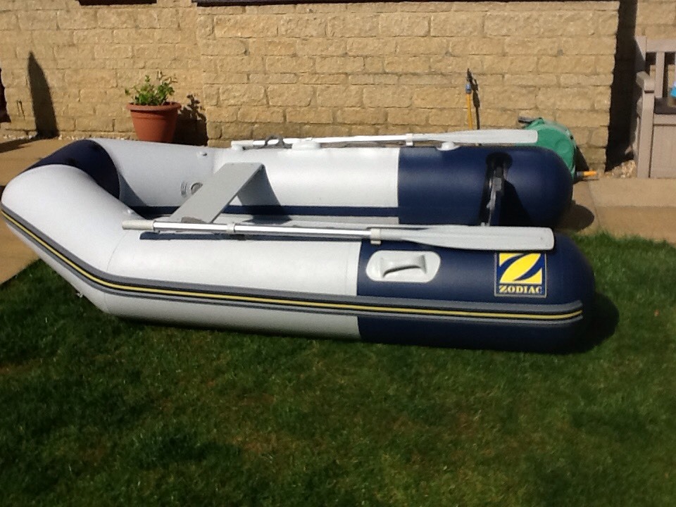 Zodiac Cadet 260 Air Deck Inflatable Tender/ RIB with Evinrude 4HP in