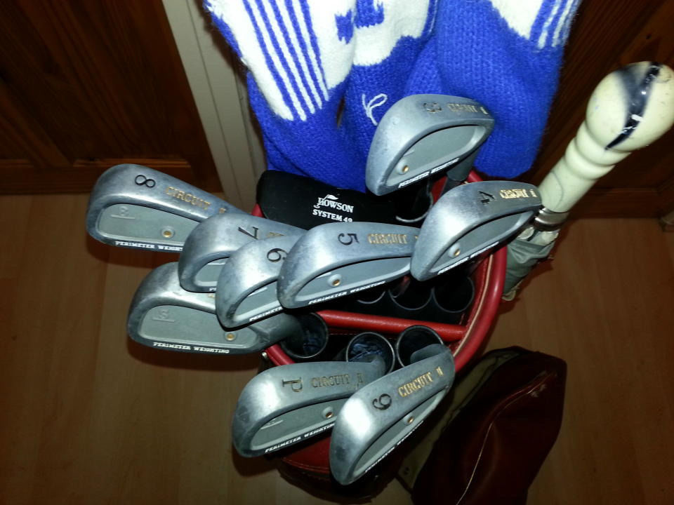 Vintage Slazenger Golf Bag and Full Set NEW Clubs & Trolly in Airdrie