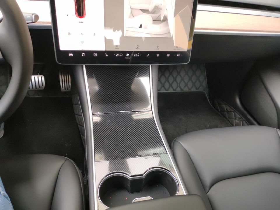 For Tesla Model 3 Center Console Wrap Kit Carbon Firber