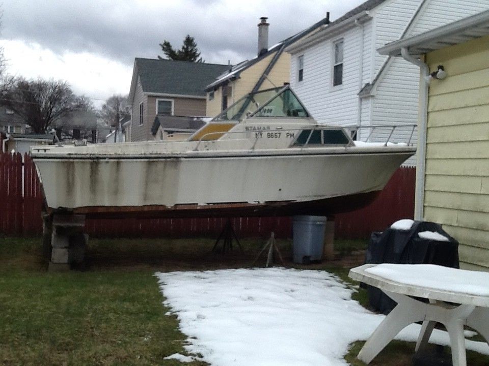 1974 21' STAMAS APOLLO CUDDY CABIN/ 90HP JOHNSON O/B NY HANN 74
