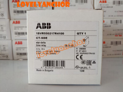 1× ABB CT-SDE Time Relay, Star-delta 1c/o, 0.3-30s, 24VAC/DC 220-240VAC 