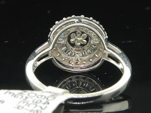 JFL DIAMONDS & TIMEPIECES 14K WEISSGOLD RUND SCHLIFF SOLITAIRE DIAMANT DAMEN VERLOBUNG HALO RING 0.69 KARAT