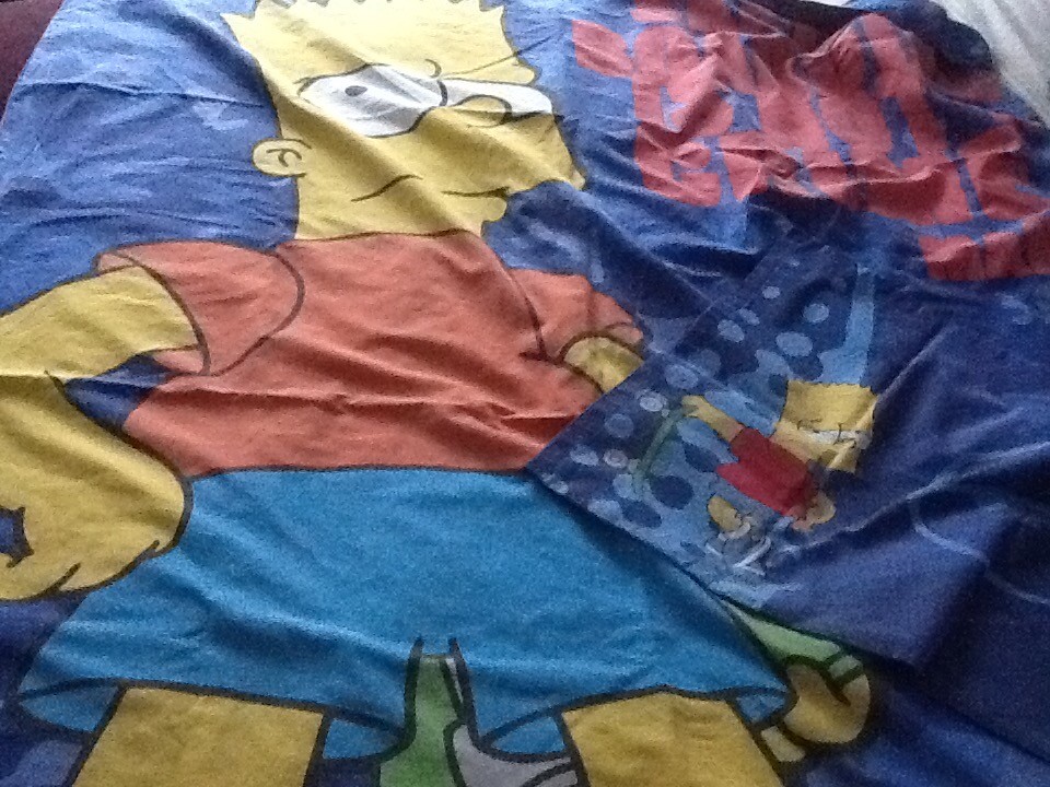 Bart Simpson Kids Single Duvet Cover And Pillowcase Set In Poole