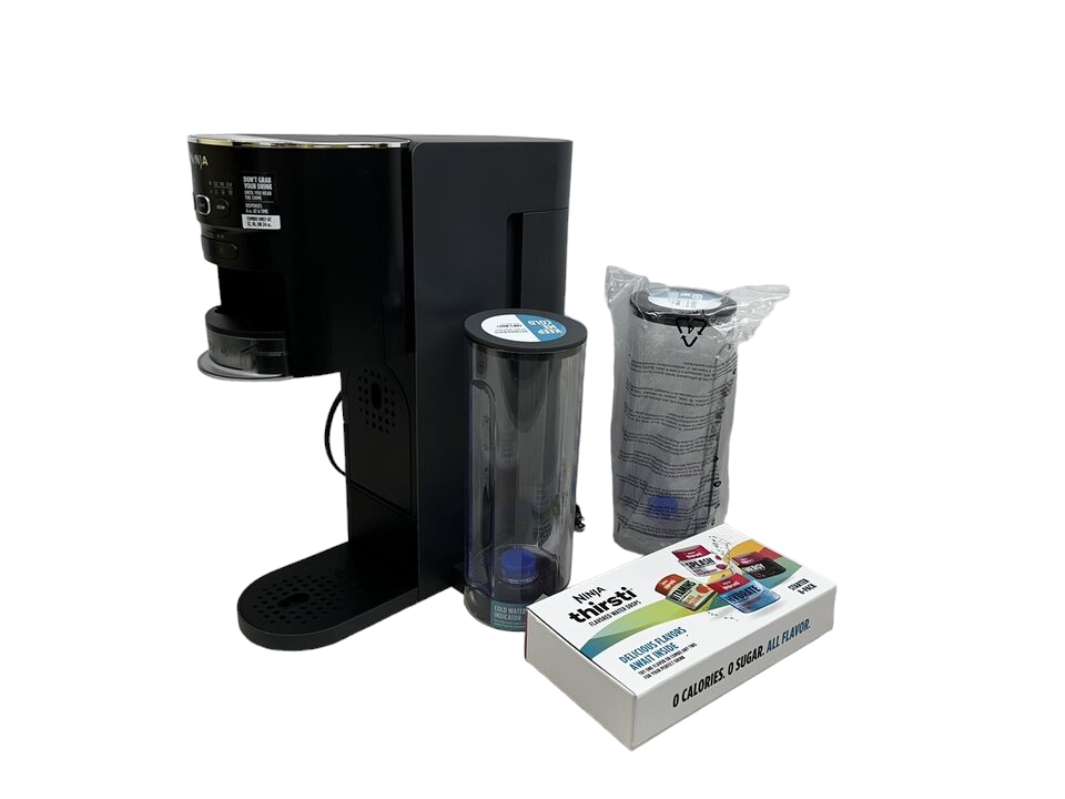 Ninja Thirsti Drink System WC1002 Makes Sparkling & Still Flavored Water USED -A