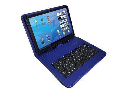 Qwertz Tablet Xido X111 Hülle 10,1 Tastatur 3in1 Set Blau