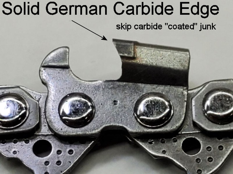 *SOLID CARBIDE* - Skip Chain Chainsaw Chain 3/8" x 0.063"