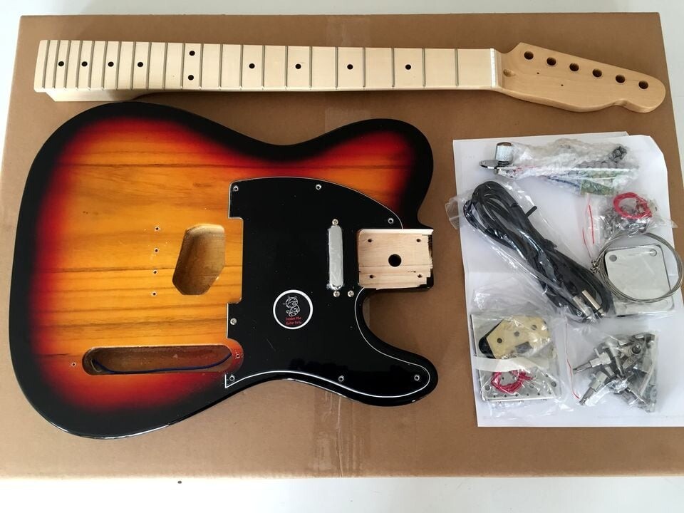 DIY Telecaster 3 Tone Burst Guitar Kit in GoringbySea