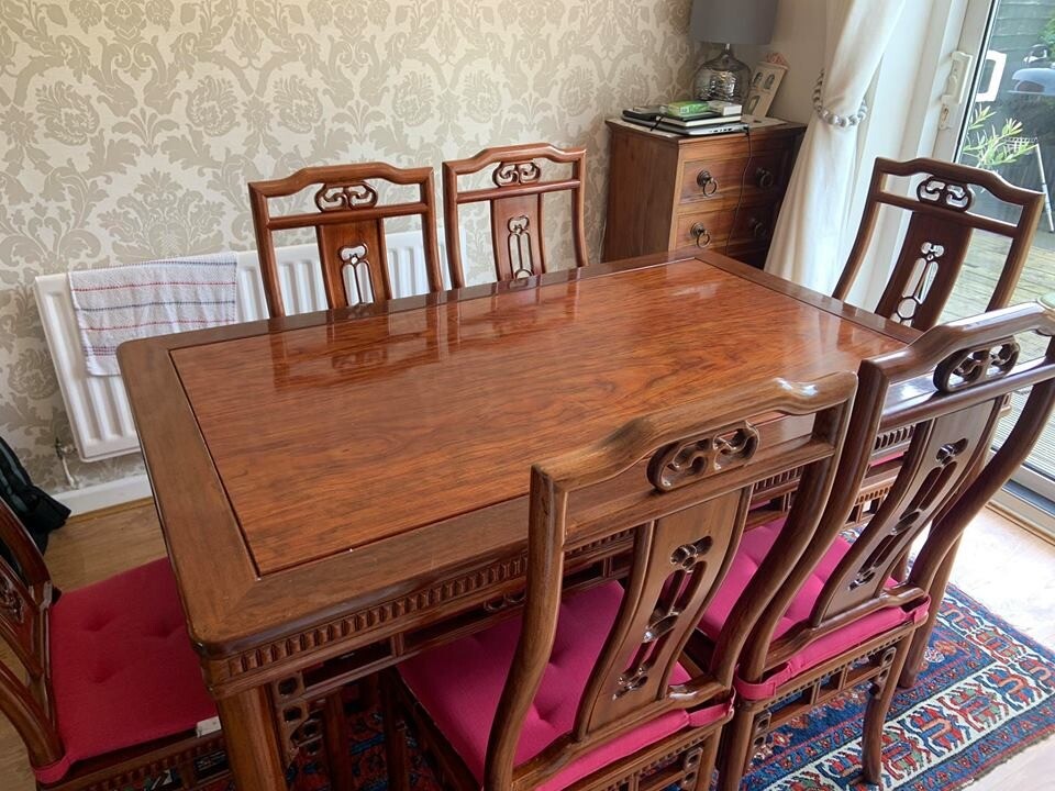 Chinese Style Dining Table and 6 Chairs MUST GO in Worthing, West