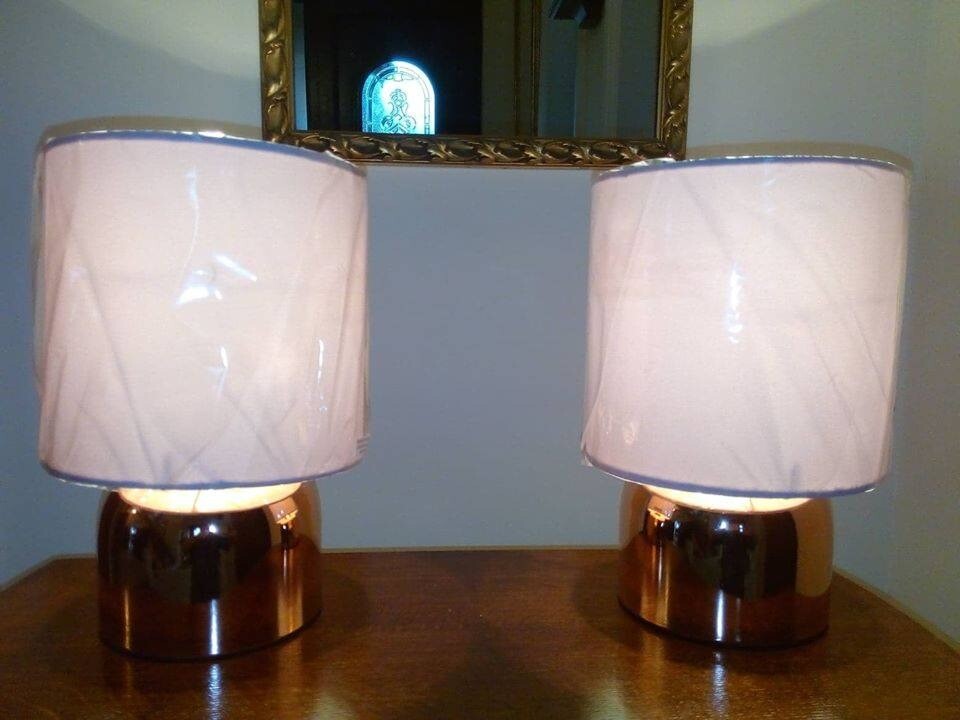 Pair of Touch Table Lamps -Rose Gold & Blush Pink New in ...