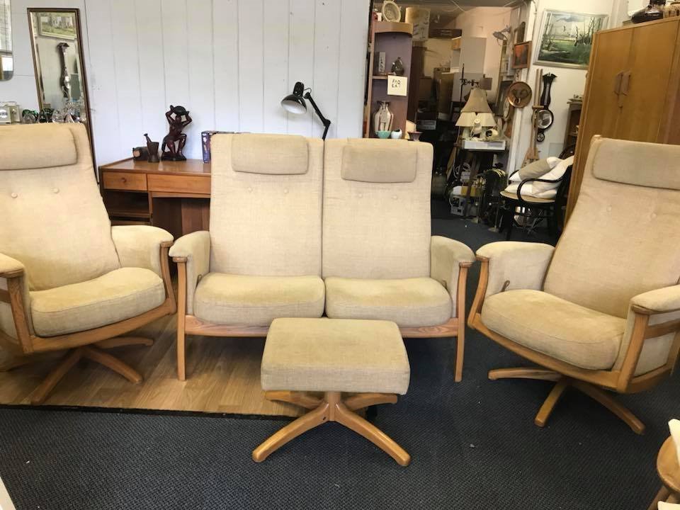 Ercol Gina Three Piece Suite, two seater recliner, two recliners and