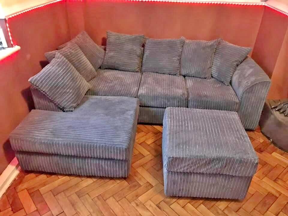 🌻BRAND NEW COUCHES🌻 DYLAN JUMBO CORD FABRIC CORNER & 3+2 SETTER SOFA