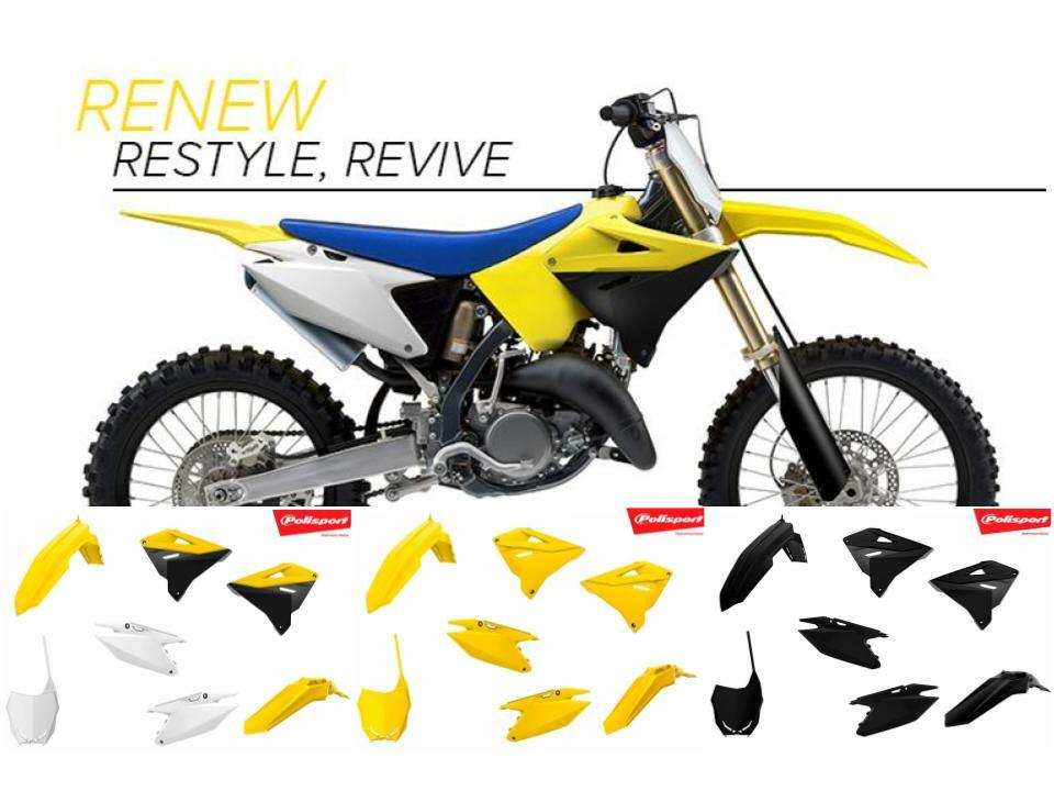 Polisport Restyle Plastic Kit Suzuki Rm 125 / 250 2001 2008 (3 Color