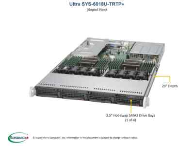 Supermicro  SYS-6018U-TRTP+ Barebones Server NEW IN STOCK 5 Year Warranty