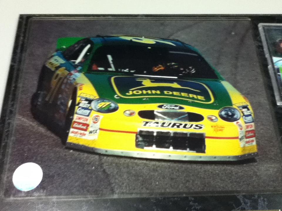 Chad Little John Deer Ford Taurus racing Nascar card photo plaque race car IP7