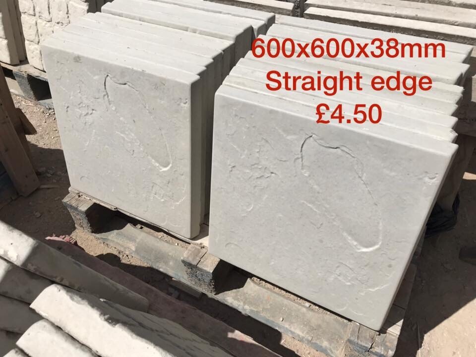600x600mm / 2x2ft straight edge textured concrete paving slabs in
