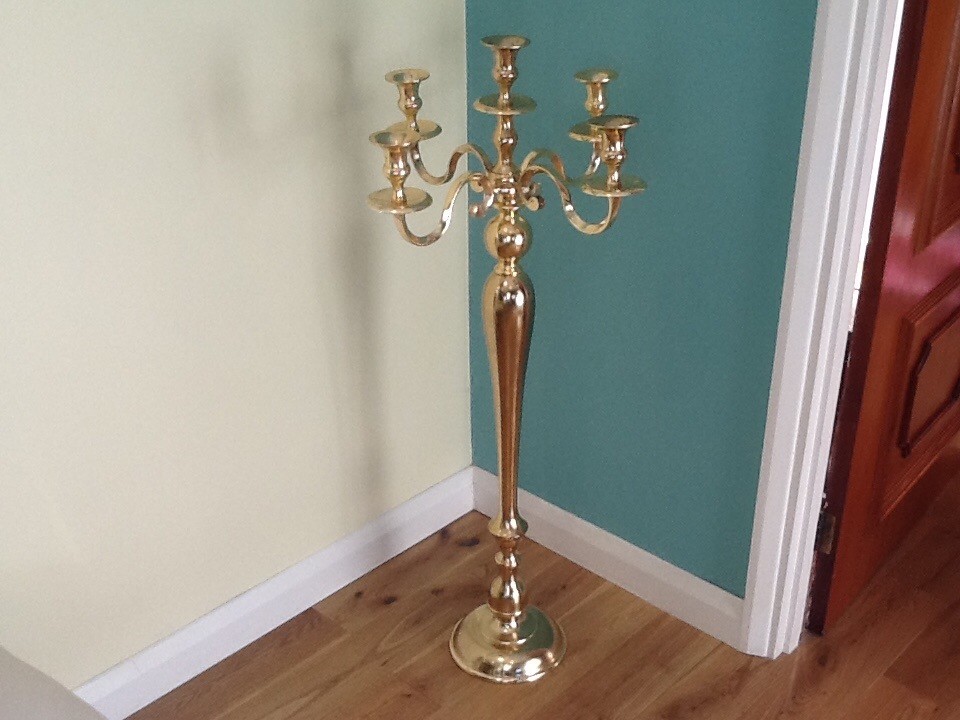 Gold Effect Tall Floor Standing Candelabra In Worcester Worcestershire Gumtree