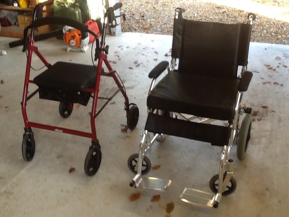 Wheelchair and Rollator for sale.Hardly used first class condition
