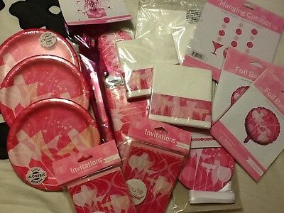 21, 30, 40,50 & Fabulous Pink Cheers Girly Birthday Party 13 Pc Lot Wine Party