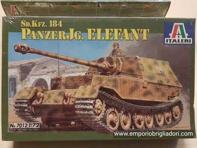 Elephant PzJg Sdkf 184 German Tank WWII 1/72 Italeri Plastic Kit No 7012