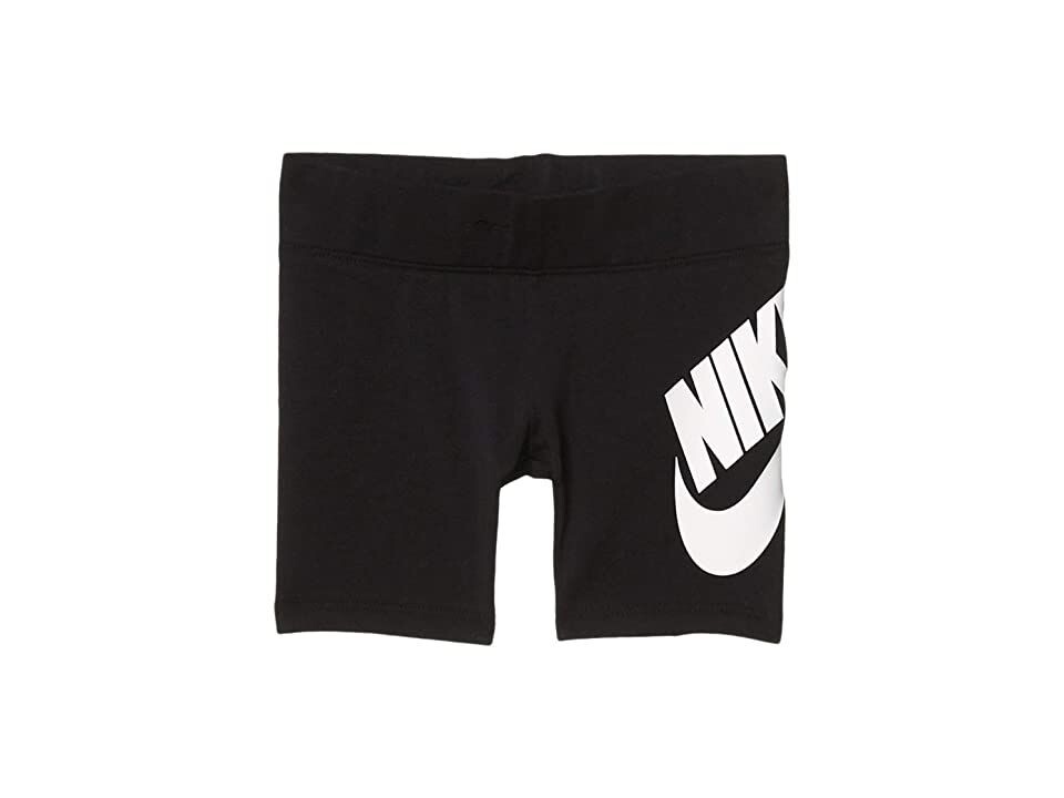 Nike 266456 Girl Black Jersey Logo Graphic Bike Shorts Size 6x