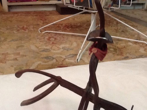 Metal Art Decor - Horseshoe Western Bronc/Bull Riding Cowboy Figurine