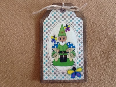 GNOME LOVERS - 5 Handcrafted Wooden Garden Gnome Ornaments,Hang Tags SET/5