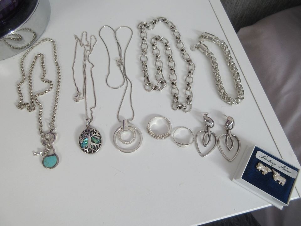 Job Lot Of Assorted Sterling Silver 925 Jewellery in Teignmouth
