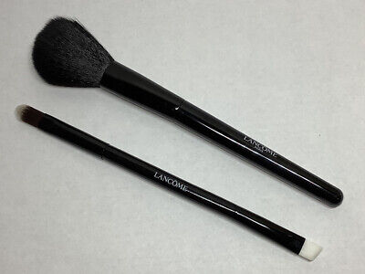 2PCs Lancome Brush Set : Powder Blush & Duo Eyeshadow/Eyeliner : GWP NEW 