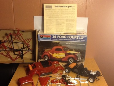 124 scale 1936 ford coupe street rod model kit monogram