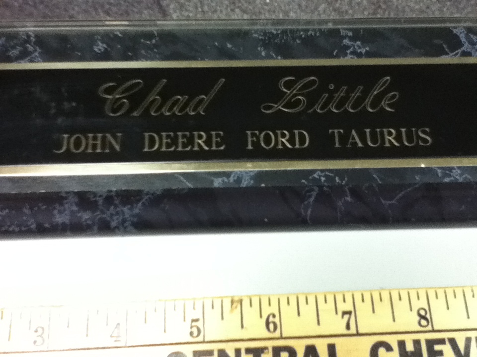Chad Little John Deer Ford Taurus racing Nascar card photo plaque race car IP7