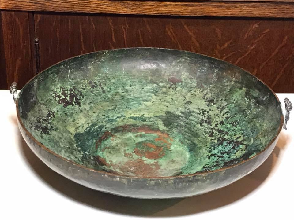 Hand Hammered African Benin Bronze Bowl