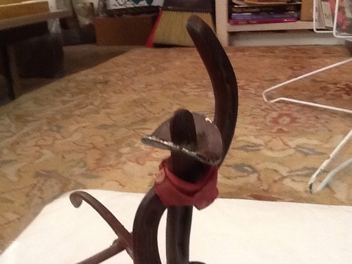 Metal Art Decor - Horseshoe Western Bronc/Bull Riding Cowboy Figurine