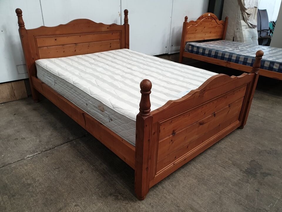 Pine Double Bed Frame DORLUX Mattress Used Furniture in Pinchbeck