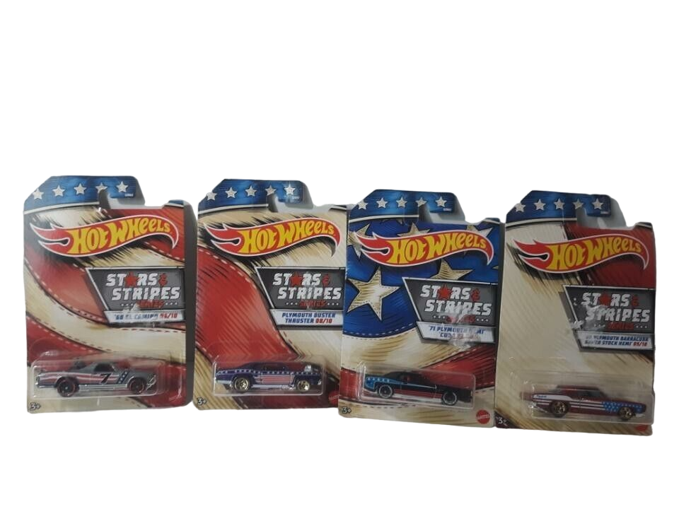 Stars & Stripes Series 2019 4 Car Set American Muscle Lot 2