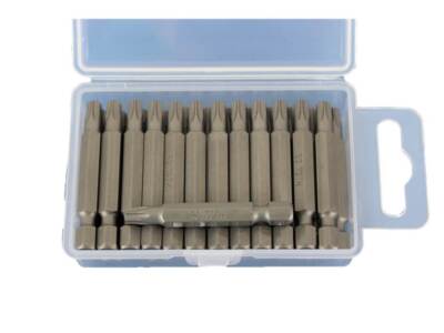 TEMO 25pc T27H Tamper Proof Security Torx 2-Inch (50mm) Screwdriver Insert Bits