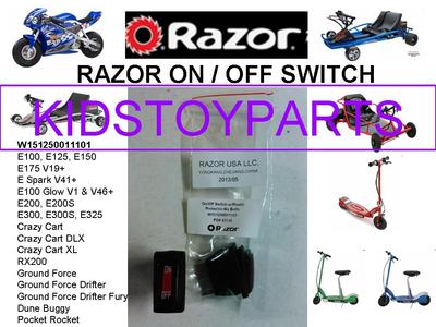 On/Off Power Switch For Razor E100, E125, E150 Electric Scooters - Waterproof With Light 12 thumbnail image