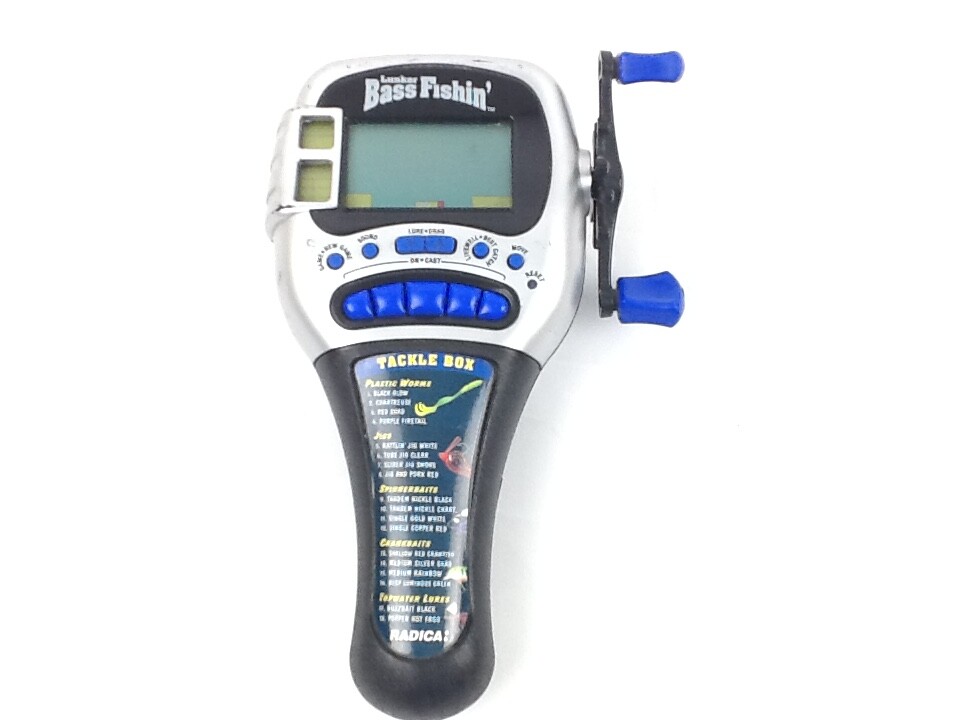 Vintage, Radica Lunker, Hand Held, Bass Fishing, Electronic Fishing Game.