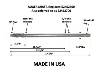 Ariens Snowblower Worm Gear and Shaft Rebuild Set 52402600 524026 ST724 ST824