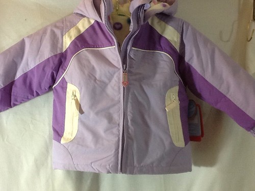 WONDER KIDS Size 2 T Purple Winter Coat With Detachale Lining Water Resistant,