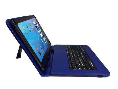 Qwertz Tablet Xido X111 Hülle 10,1 Tastatur 3in1 Set Blau