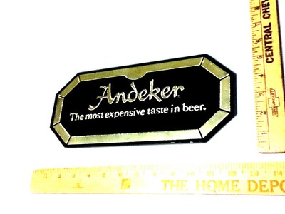 Pabst beer sign mirror Andeker vintage reverse painted glass ROG wall or aisle
