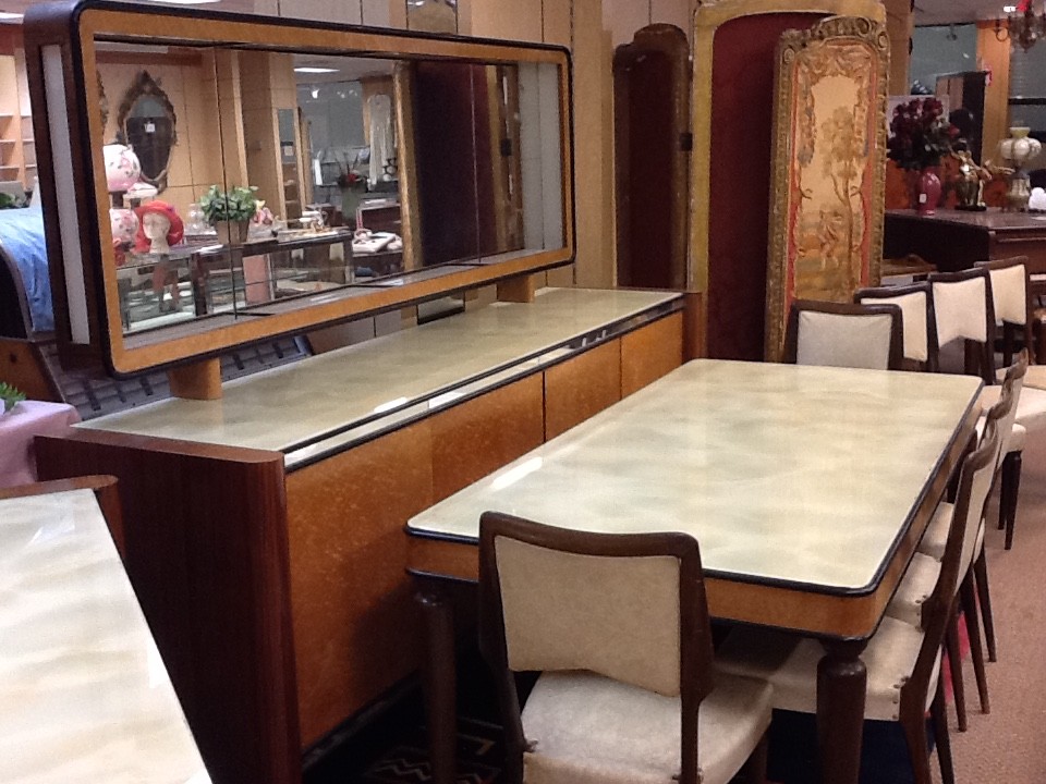 LA PERMANENTE MOBILI - ART DECO INSPIRED ROSEWOOD & MAPLE ITALIAN DINING ROOM