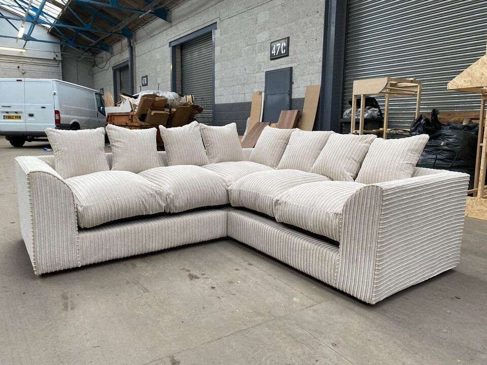 JUMBO CORD BARCELONA LIVERPOOL STYLISH SOFA L SHAPE CORNER SOFA SET