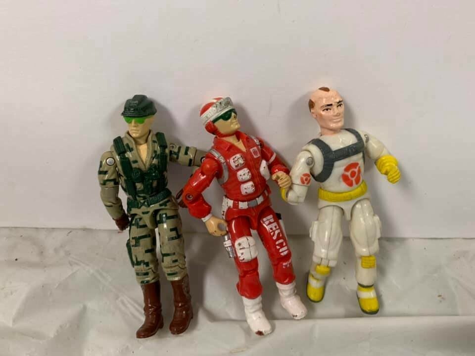 G.I. Joe アクションフィギュア 3体セット Vintage 1980's G.I. Joe 3 3/4