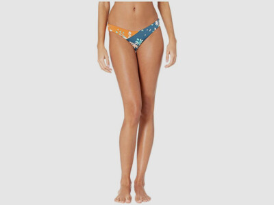 $88 Maaji Women's Green Wildflower Reversible Signature Cut Bikini Bottom Size L