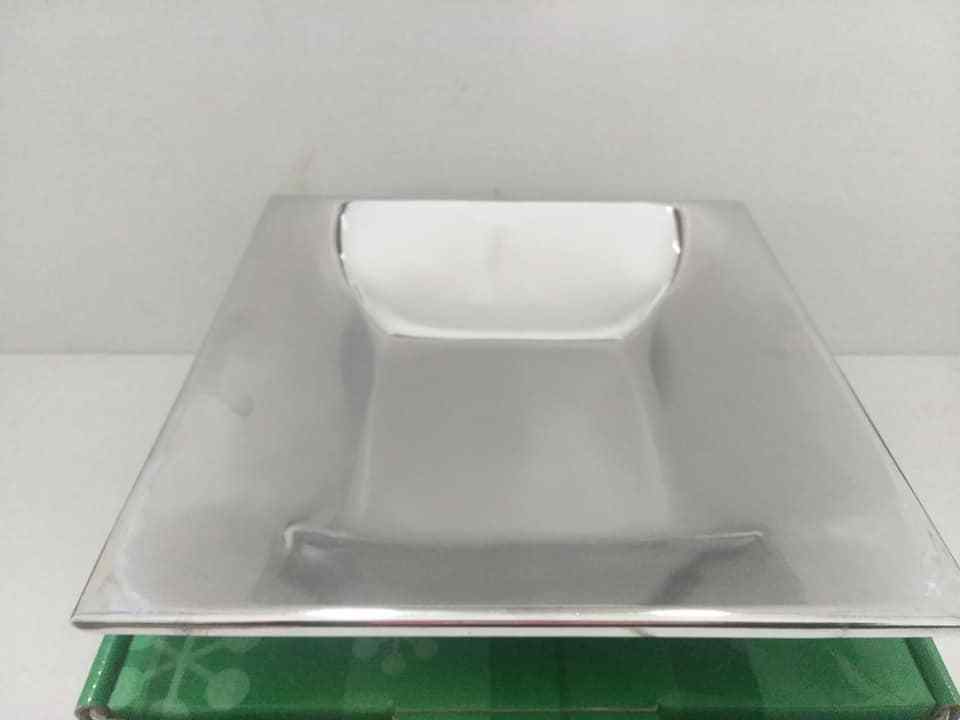 Marshall Fields 3 Silver Metal Square Dish Decor Plate Vintage NEW