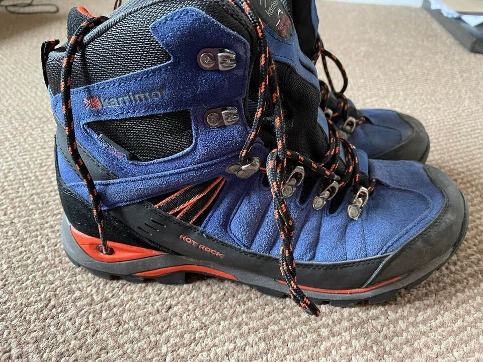 Karrimor Hot Rock Mens Walking Boots. Size 9.5. Blue with orange in