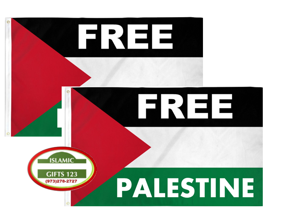 FREE PALESTINE Palestine Flag 3x5Ft BIG Jerusalem Free GAZA Ramadan Islamic Gift