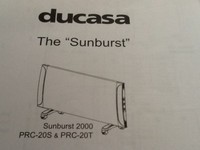 Adam Solaris Glass Panel Heater Instruction Manual